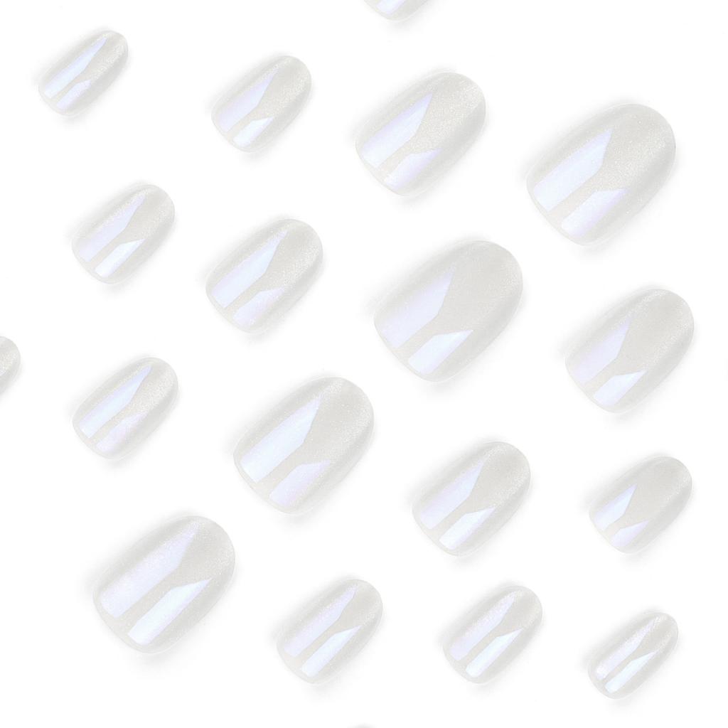 Simple Aurora Cat's Eye Nail Art Explosive Nail Solid Color Nail Film Press On Nails
