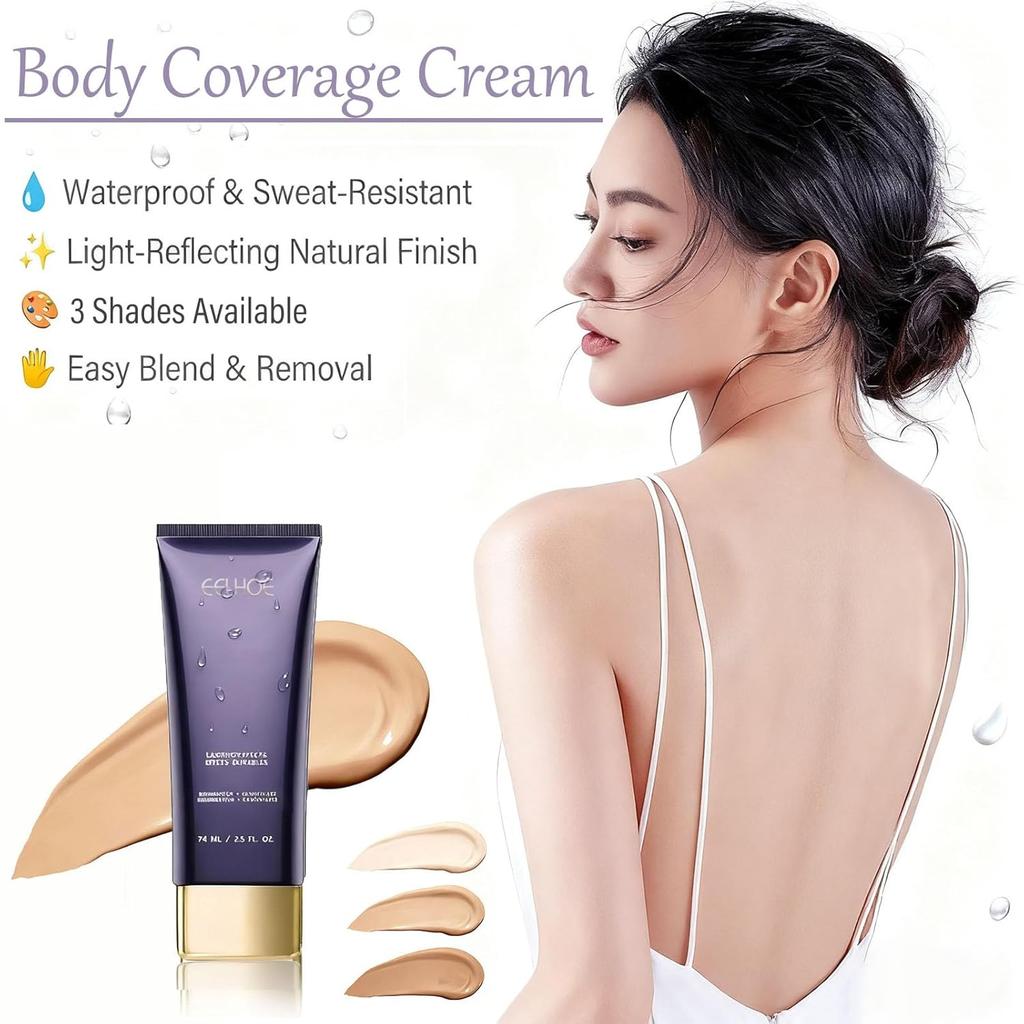 Body Coverage Perfector Waterproof, Body Perfector Skin Full Coverage, Body Makeup Waterproof No Transfer for Leg, Makeup Long‑Lasting
