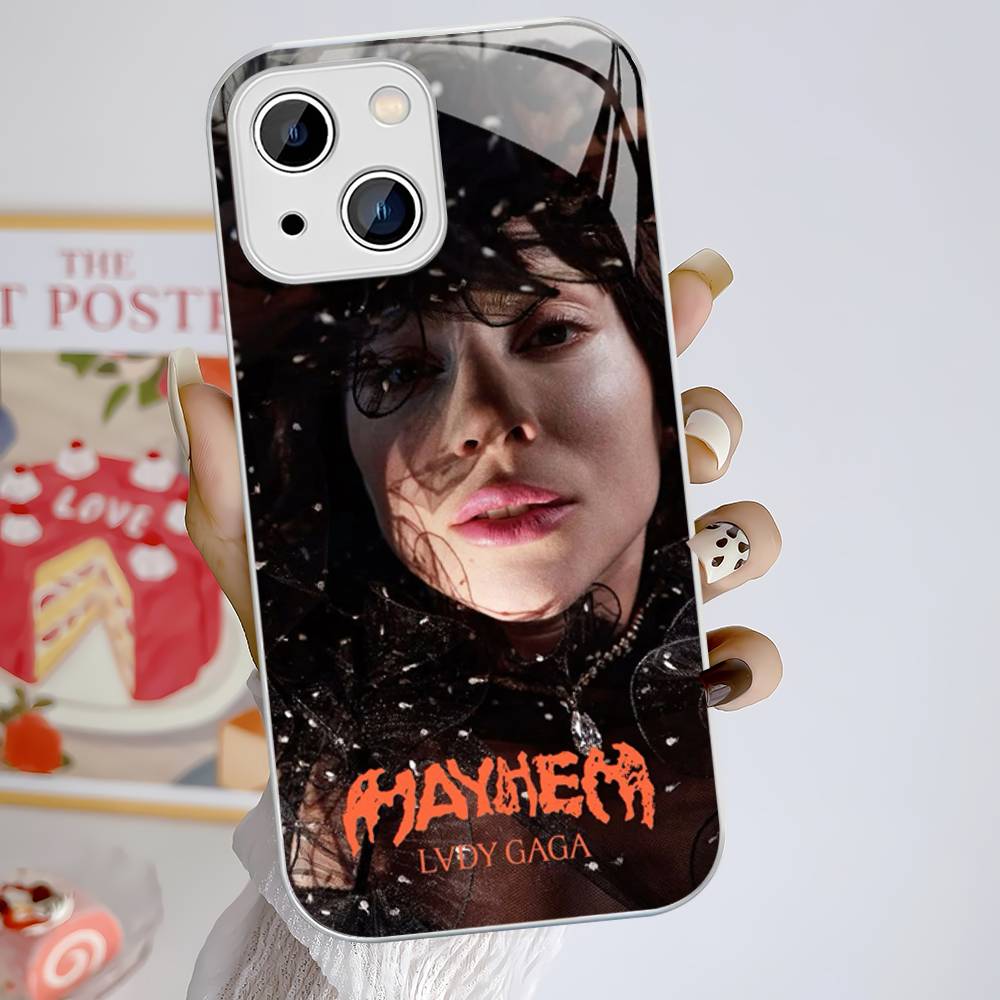 Lady Gaga Ablums For IPhone 14 13 12 Mini 11 Pro XS Max X XR 14 Plus Tempered Glass Cover