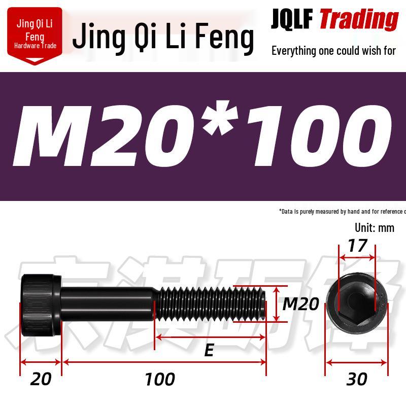 M6-M24 High-Strength Black Hex Socket Reverse Thread Cap Screw