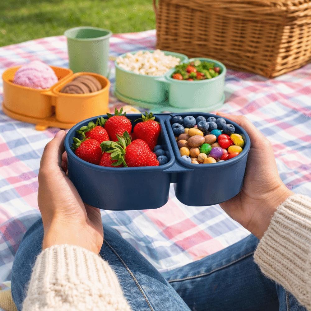 Leak-proof Snack Containers Food Grade Meal Prep Container Divided Fresh-Keeping Box  School Lunch