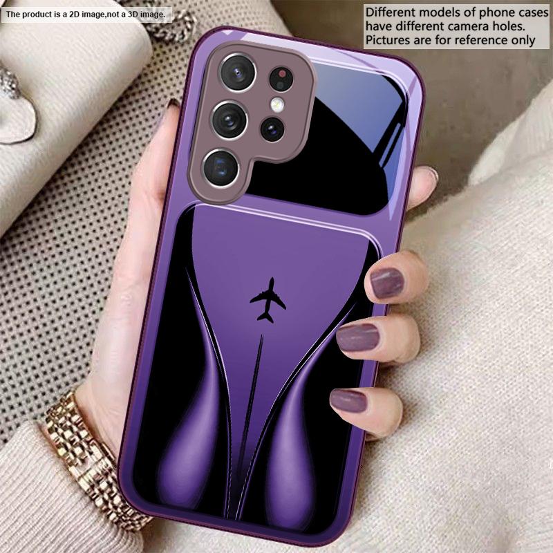 Aircraft in gradual flight For Samsung S26 S22 S8 9 10 S20 Ultra S21 Pro S22 Plus S23 FE S24Ultra S25 Edge S24+ Glass Phone Case