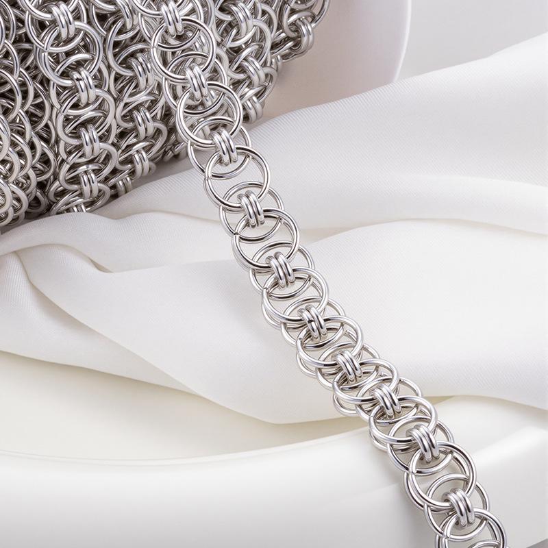 Stainless Steel Double Loop Connector for DIY Jewelry and Chain Making