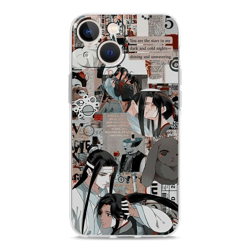 Anime Mo Dao Zu Shi Wei Wuxian Luxury Clear Phone Case For iPhone 15 16 14 13 12 11 Pro Max XS X XR SE 7 8 Plus Shockproof Cover