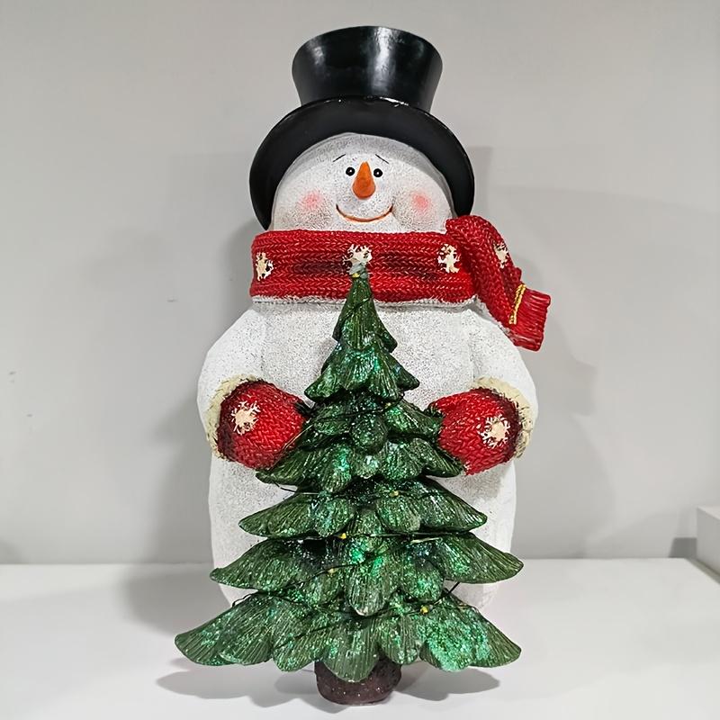 

Украшения для рождественской вечеринки, Милые рождественские фигурки снеговиков, настольные украшения, Рождественские подарки со светящимися огнями настроения A