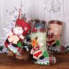 Calza di Natale Sacchi di Babbo Natale Regalo Decorazioni Natalizie per la Casa Sacchetto Caramelle Ornamento da Appendere all'Albero di Natale Capodanno 2023