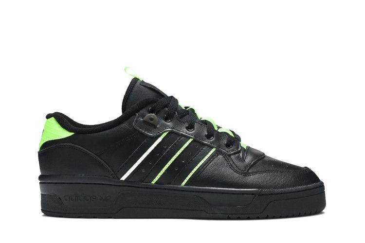 Men's Sneakers adidas Rivalry Low Core Black Solar Green Core Black/Core Black/Solar Green