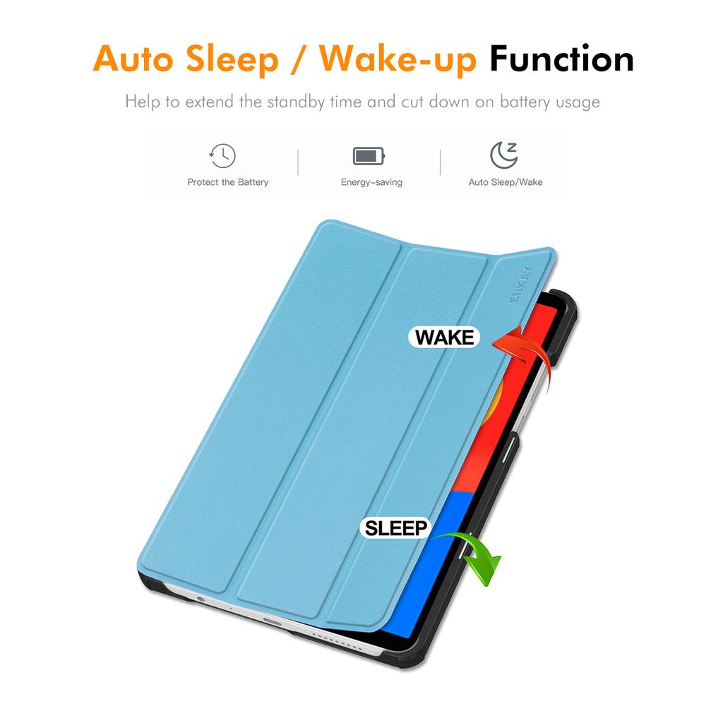 For Xiaomi Redmi Pad SE 4G 8.7 Inch ENKAY HAT PRINCE Trifold Stand Cover PU Leather+PC Tablet Case