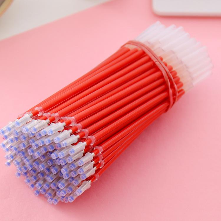 Ricariche per penne a sfera con testa a proiettile da 0,5 mm, cancelleria per studenti, per scrivere materiale scolastico per ufficio