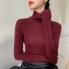 60-Count Yangzi High Neck Wool Sweater for Women - Fine Spun, Seamless, Thin Fit, Perfect for Spring & Autumn
