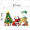 Christmas Tree Wall Stickers with Bedroom Decorations Decals Santa Claus Home Decor Accessories Can Remove Window Posters