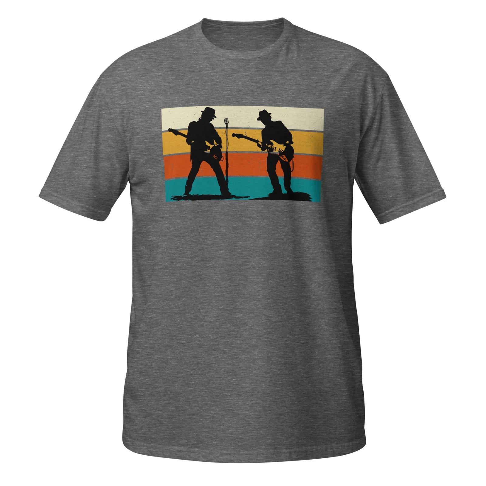 Retro Music Unisex T-Shirt, guitar rock pop band classic sunset XL