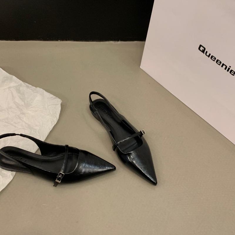 Shoes for Women Pointed Toe Women's Sandals Summer Heeled Sandals 2024 Versatile Soft Sole Shoes Fashion Women Shoes