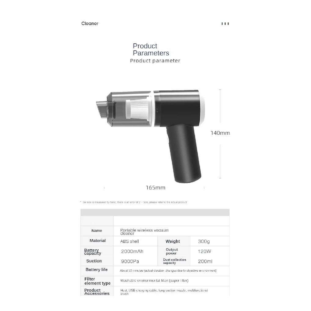 Wireless Car Vacuum Cleaner Portable Handheld Auto Vaccum High power For car/Home Cleaning dual-use Mini Cyclone Vacuum Cleaner