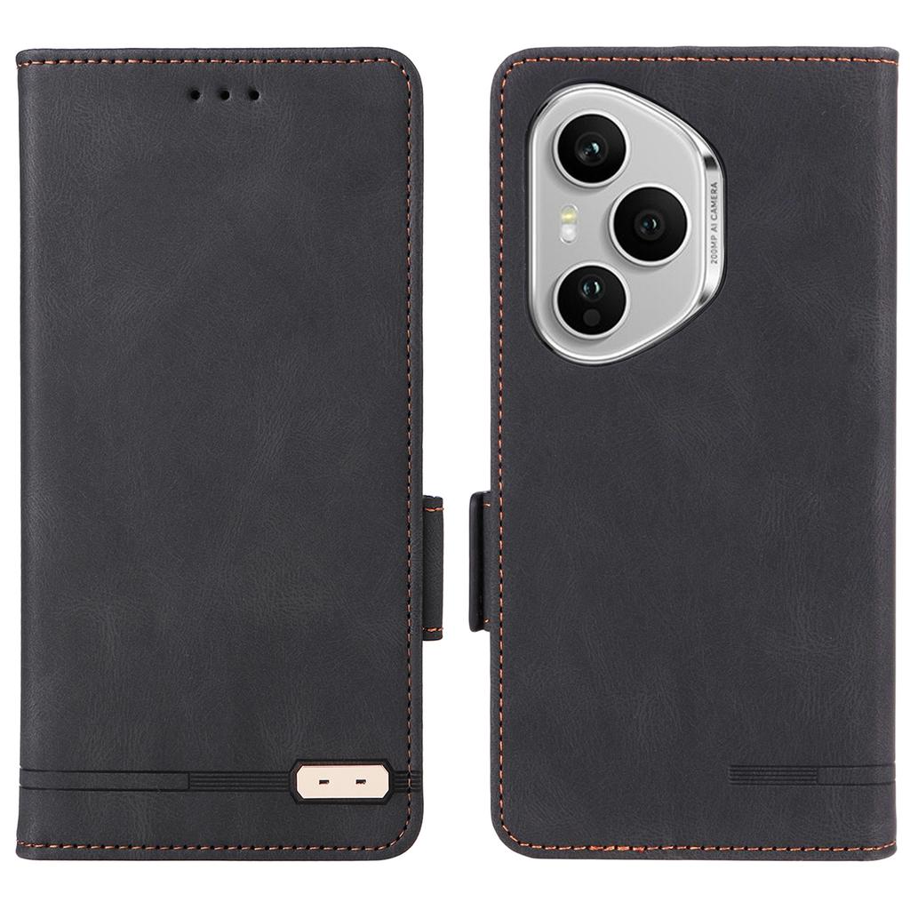 For Honor 400 Pro 5G (Global) Case Leather Wallet Flip Phone Cover with Hardware Decor