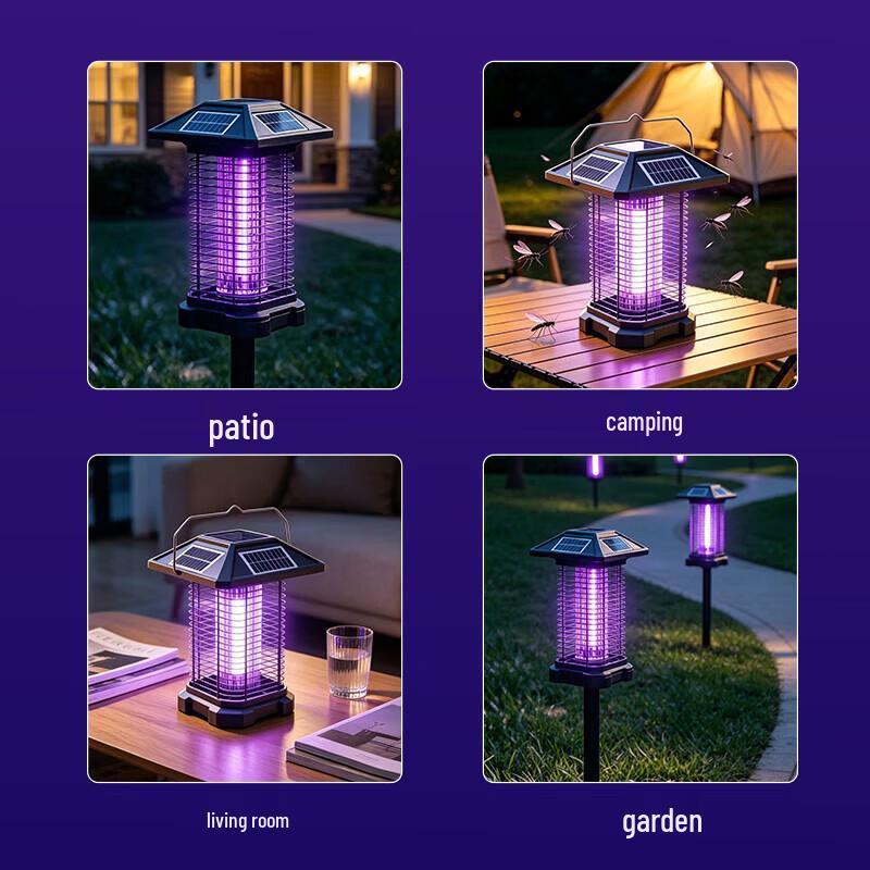 5-Sided Solar Outdoor Mosquito Killer Lamp
