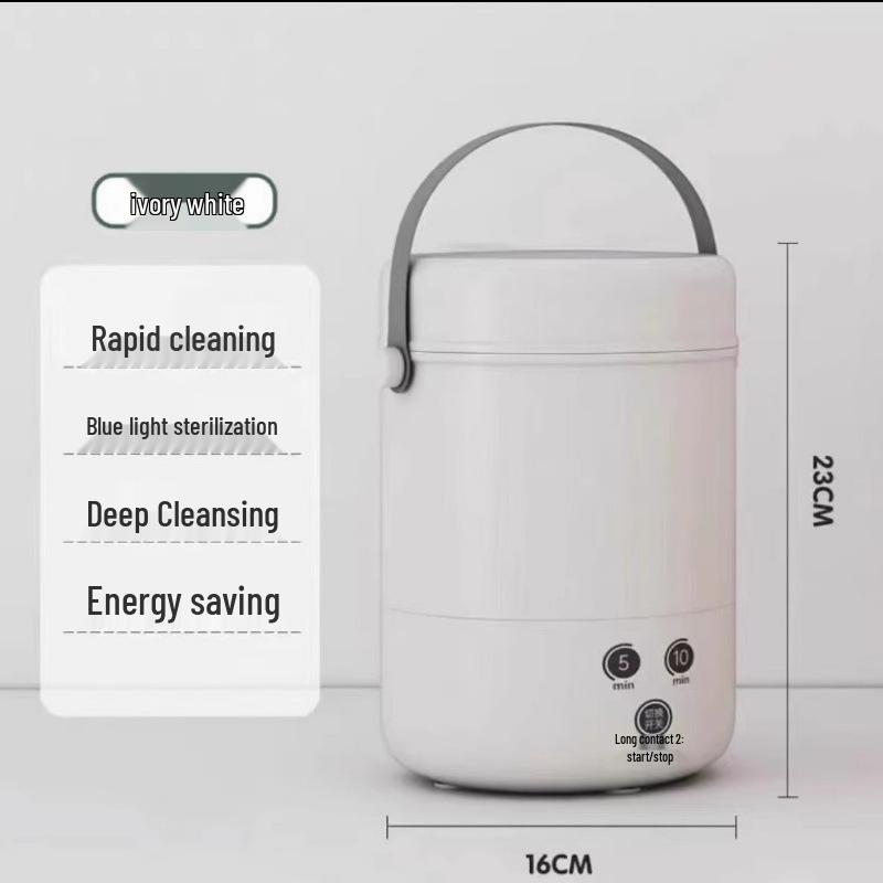 Compact Automatic Washer & Dryer for Socks and Underwear - Ideal for Dorms and Easy Cleaning