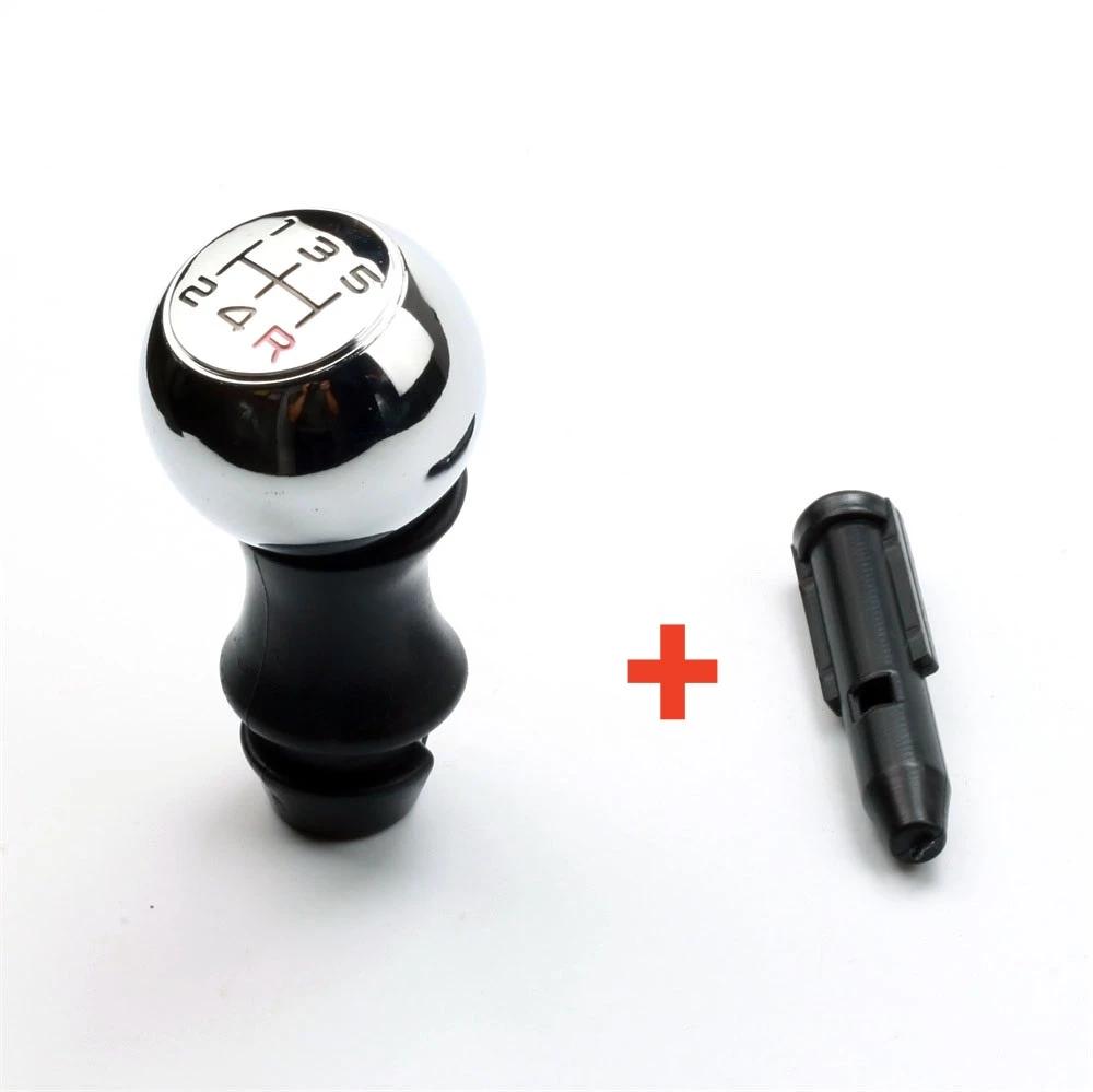 New chrome manual 5 speed car ABS shift knob for Peugeot 106 206 306 406 107 207 307 407 301 308 2008