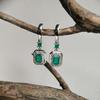 Silver Earrings with Natural Agate 2.617ct, Cubic Zirconia (2197287)