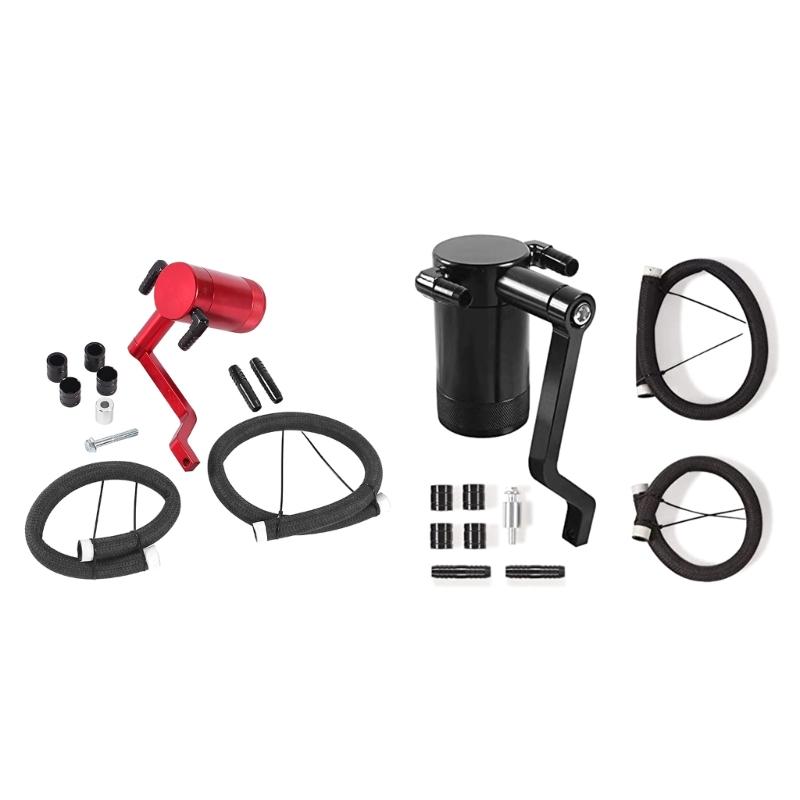 6.4L Billet Oil Catch Can Kit with Z-Bracket Technology for 2011-2021 Charger Challenger Air Oil Separators nero