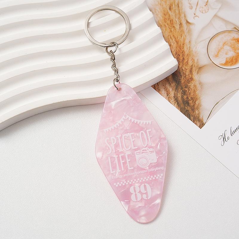 Acrylic Keychain Diamond Nameplate for Hotel Room Numbers