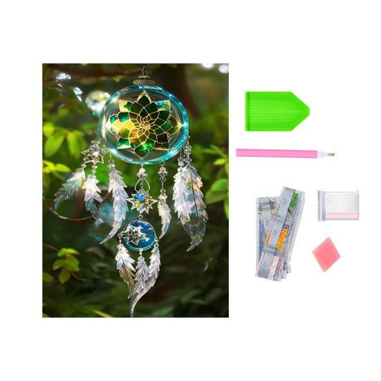 

1 комплект алмазной живописи DIY цветок комплект алмазной живописи художественная картина орнамент для украшения дома зелёный