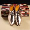 Fashion Shiny Patent Leather Oxford Shoes for Men Business Wedding Shoe Pointed Office Party Shoes Hair Stylist Leather Shoes