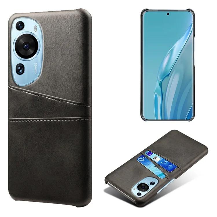 

For Huawei P60 Art Phone Case 2 Card Slots Pocket PU Leather Hard PC Cover