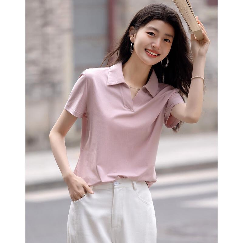 

Demana Women s Summer Soft Stretch Polo T-Shirt S