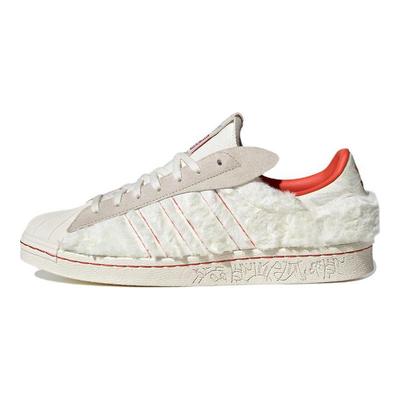 Originalūs Han Meilin X Superstar 80S Odiniai žemi aulinukai Unisex Sportbačiai Balti Raudoni ID4380