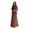 2025 cross-border European and American autumn new cardigan temperament V-neck long-sleeved top waist-wrapped hip long skirt women's clothing