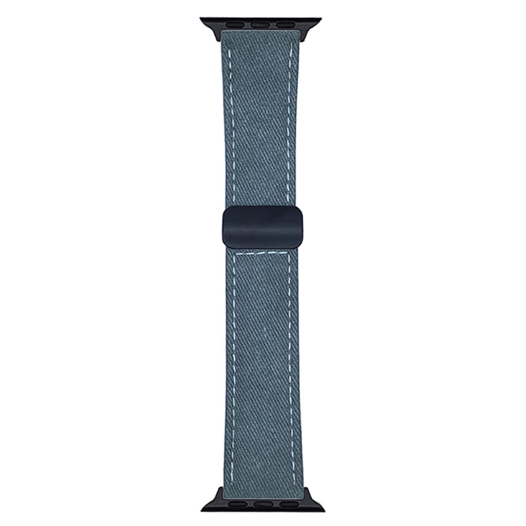 Watch Band For Apple Watch Series 10 Ultra 9 8 7 SE 6 5 4 3 2 1 46mm 49mm 45mm 44mm 42mm Magnetic Buckle Leather Nylon Wrist Strap