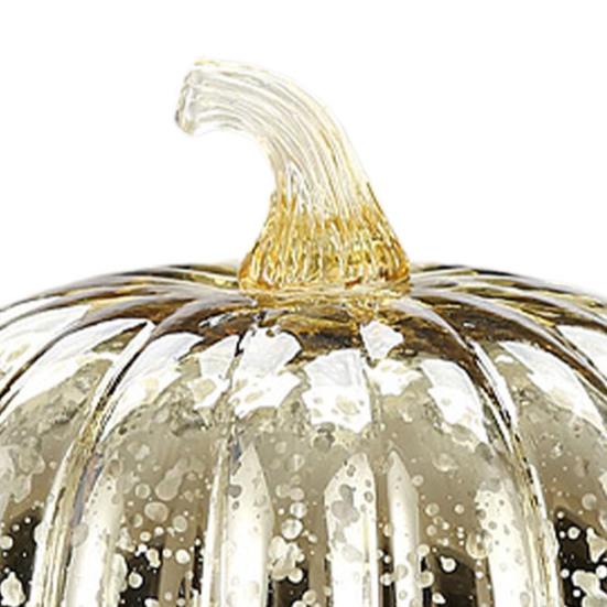 Glass Pumpkin Light Battery Powered LED Light-up Pumpkin Lantern for Halloween Fall Thanksgiving Desk Decor