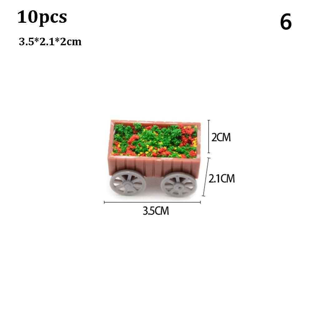10pcs 1:50 1:75 Scale Micro Landscape Flower Bed Model Plastic Garden Border  Minihouse Accessories