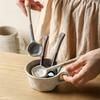 4PCS Handmade Japanese Rustic Pottery Spoon Under-glaze Painting Dessert Spoon Soup Spoon  Kitchen