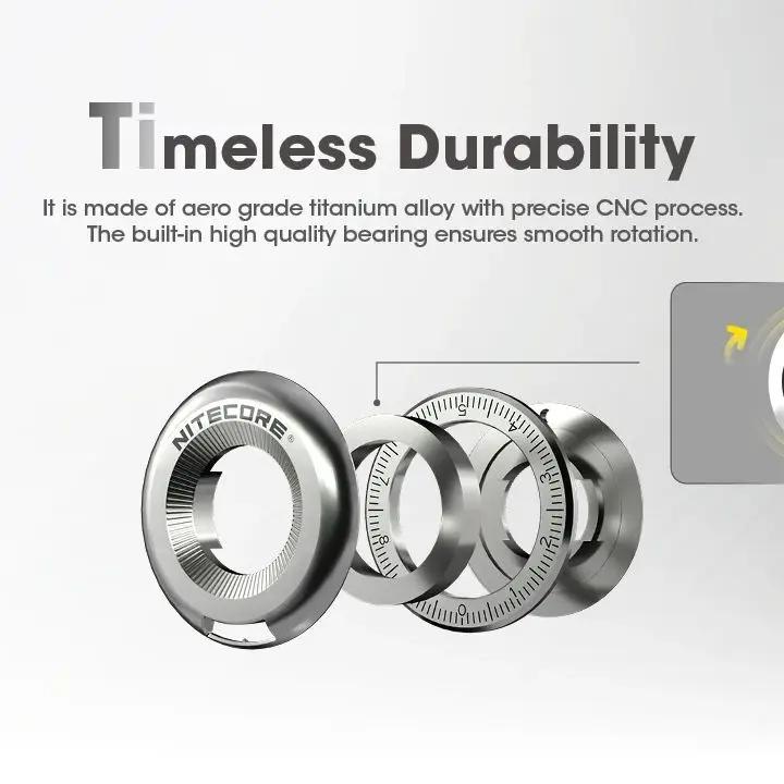 Nitecore Halo 10 Curve Measure Ring Titanium Alloy 10CM Curve Measurement Tool EDC Fidget Toy Pendant Ornament