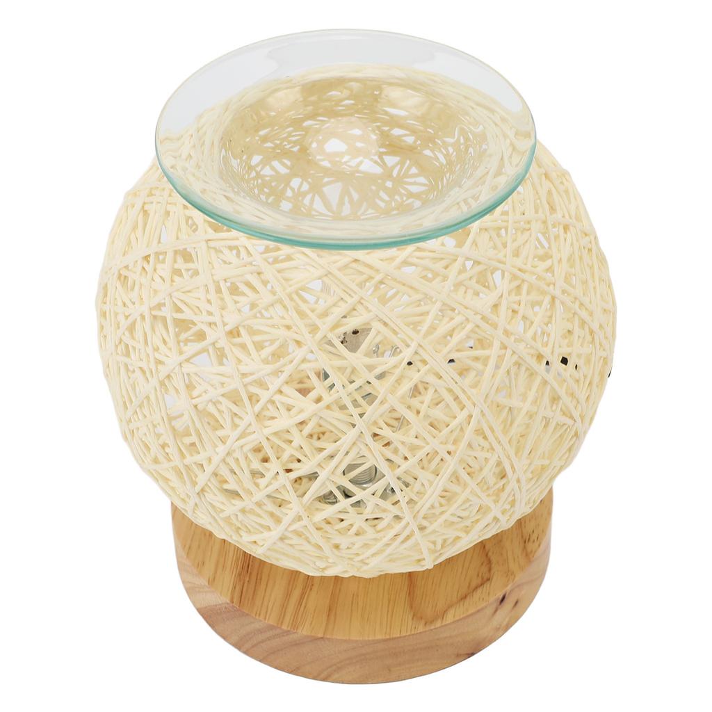 Verstellbare Rattan-Tischlampe Dimmbar Geflochtene Aromatherapie-Lampe Nachtlicht für Wohnzimmer Schlafzimmer Studentenwohnheim Dekoration