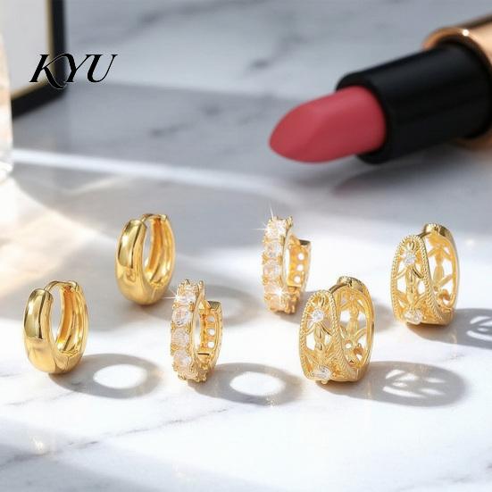 Gold Ear Cuff No Piercing 3 Pairs Cuffs, Minimalist Metal Hollow Zirconia Clip-on Earrings Non Cartilage for Women, Fashionable Pierced Jewelry Daily