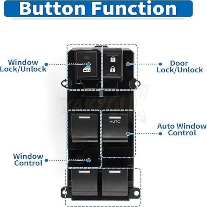 For Honda CR-V Civic 2011 2012 2013 2014 2015 2016 2017 Right Hand Driver Power Window Door Master Switch 35750-T0A-A01
