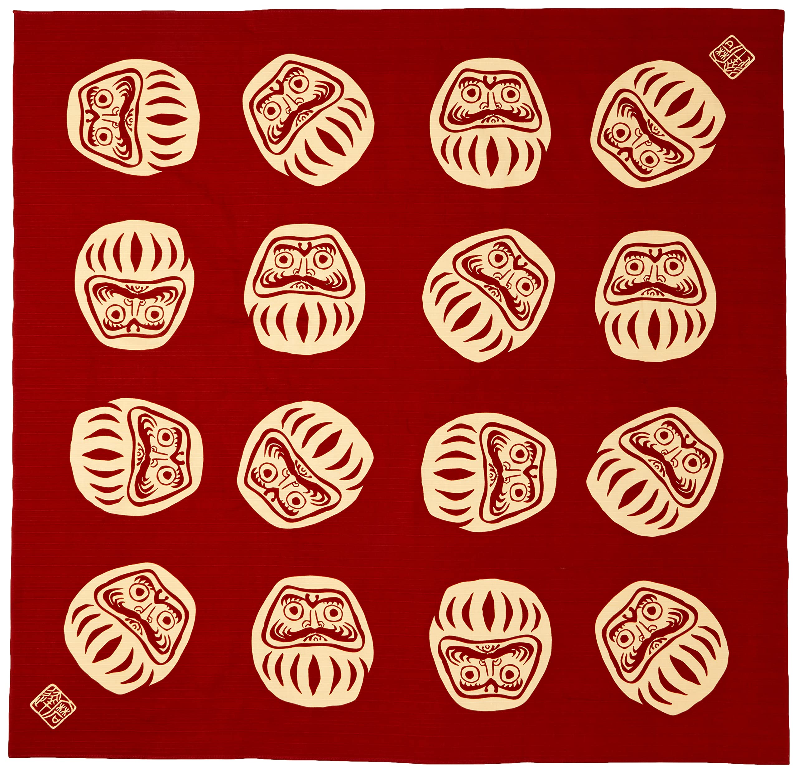 Миямото Сделано в Фурошики 90x90см Кенэма Япония Ручная печать Упаковочная ткань Большой Сичитэн Хатики Десять-Десять-Восемьки Красный 4130₽