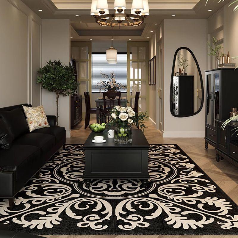 

French Style Retro Decor Home Big Size Living Room Antiskid Rug Light Luxury Bedroom Bedend Carpet Easy Clean Coffee Tables Mat 80x120cm