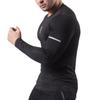 HedingRed Compression Sports Long Sleeve Fitness UV Men's Top, Undershirt, T-Shirt, Undershirt, Breathable, Quick-Drying, Protection, 17810CS-blk-M