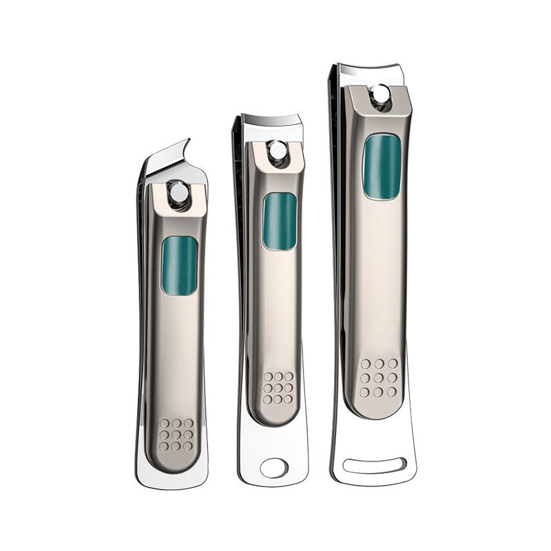 Stainless Steel Anti-Splash Nail Clipper Set with Sharp Tips - Manicure Tools, Gift-Ready, In Stock