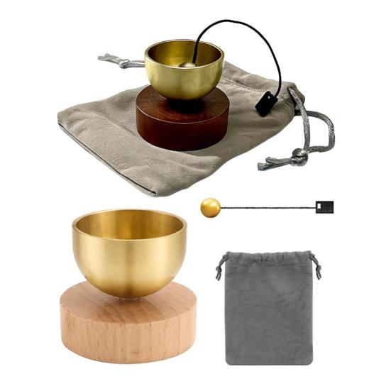 Mini Singing Bowl Set Easy to Use Copper Meditation Sound Bowl Yoga Meditation Relaxation Stress Relief Chakra Healing Bowl Portable Spiritual Gift