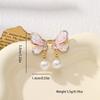 Fashion Elegant Zircon Pearl Crystal Butterfly Dangle Earring Female Light Luxury Temperament Sparkling Stud Earrings For Woman