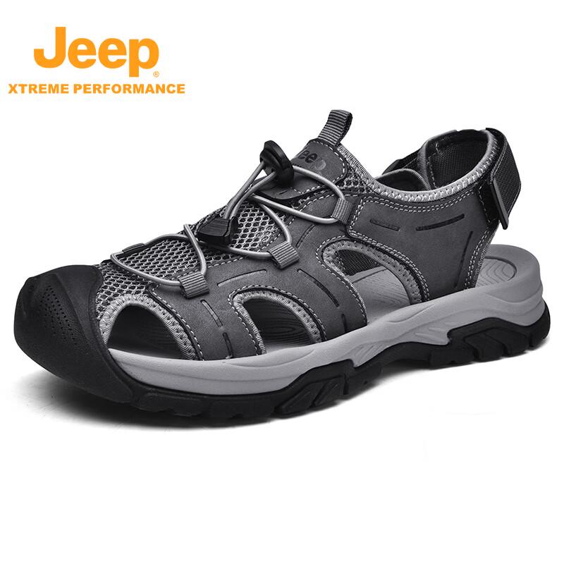 JEEP Men s Breathable Closed-Toe Outdoor Sandals 43