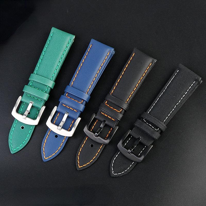 Cinturino Orologio 20 22mm Per Tag Heuer Racing F1 Car Calila seiko mido Citizen Nylon pelle di mucca Fondo Rilascio Rapido Cinturino Orologio bracciale