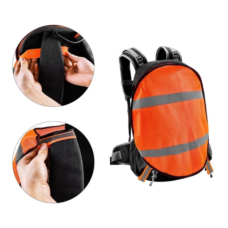 High Visibility Reflective Safety Covers For Outdoor Backpacks Bicycles Secure Hook And Loop Fastener