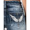 2026 Neue bestickte Damen-Jeans mit hohem Bund, lässige, vielseitige, schmal geschnittene Hosen