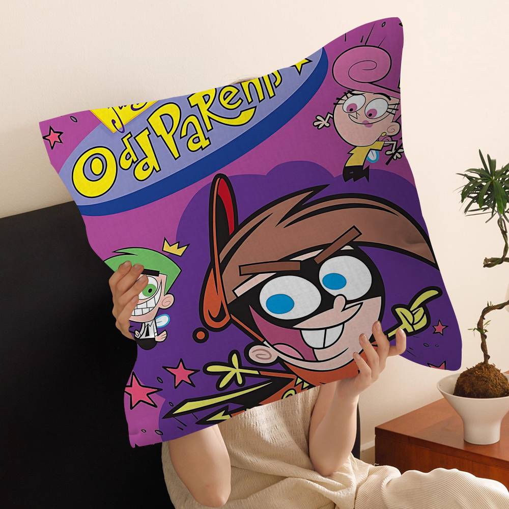 

Children Animation FFairly OOddparents Cushion Cover Inches Farmhouse Decor Home Throw Pillow Covers For Couch Decorations 30x30cm